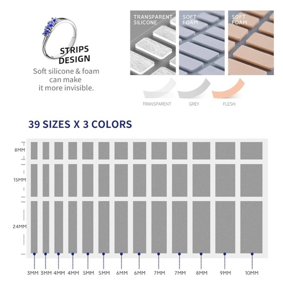 Ring size adjuster for large rings 3 different types in this kit - Picture 3 of 4
